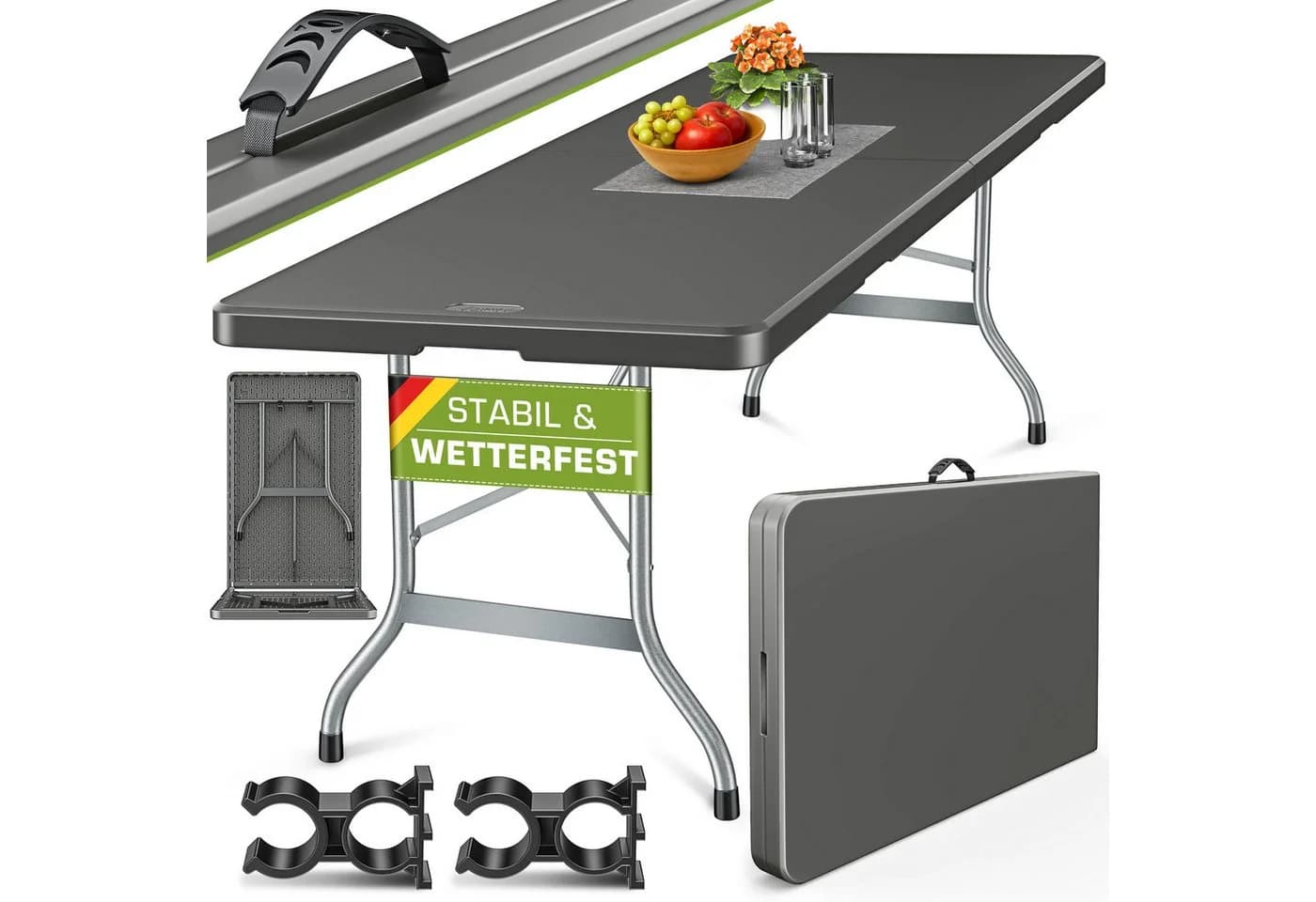 tillvex Klapptisch Gartentisch Anthrazit 220 cm - Bild 2