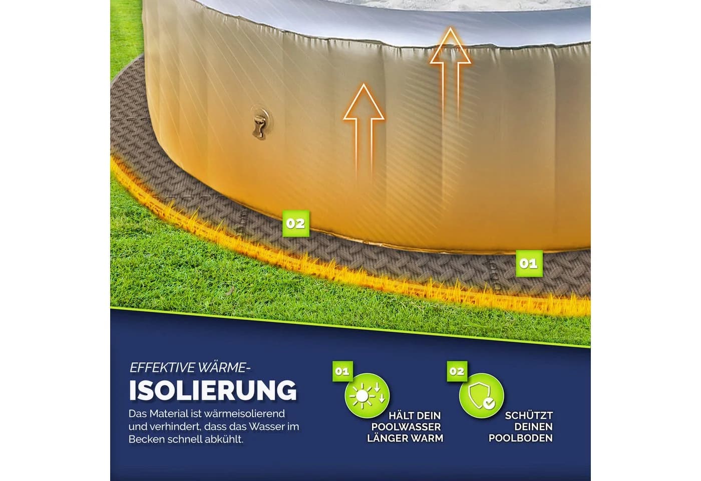 tillvex Whirlpool Unterlage rund Grau Bodenschutzfliese - Bild 4