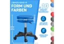 TRESKO Drehhocker Rollhocker höhenverstellbar, 10 cm Dicke Polsterung, Arbeitshocker 360° drehbar Bild 1