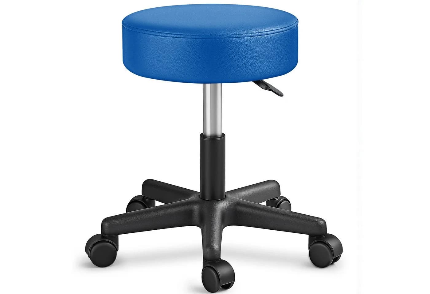 TRESKO Drehhocker Rollhocker höhenverstellbar, 10 cm Dicke Polsterung, Arbeitshocker 360° drehbar - Bild 2