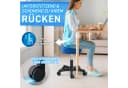 TRESKO Drehhocker Rollhocker höhenverstellbar, 10 cm Dicke Polsterung, Arbeitshocker 360° drehbar Bild 5