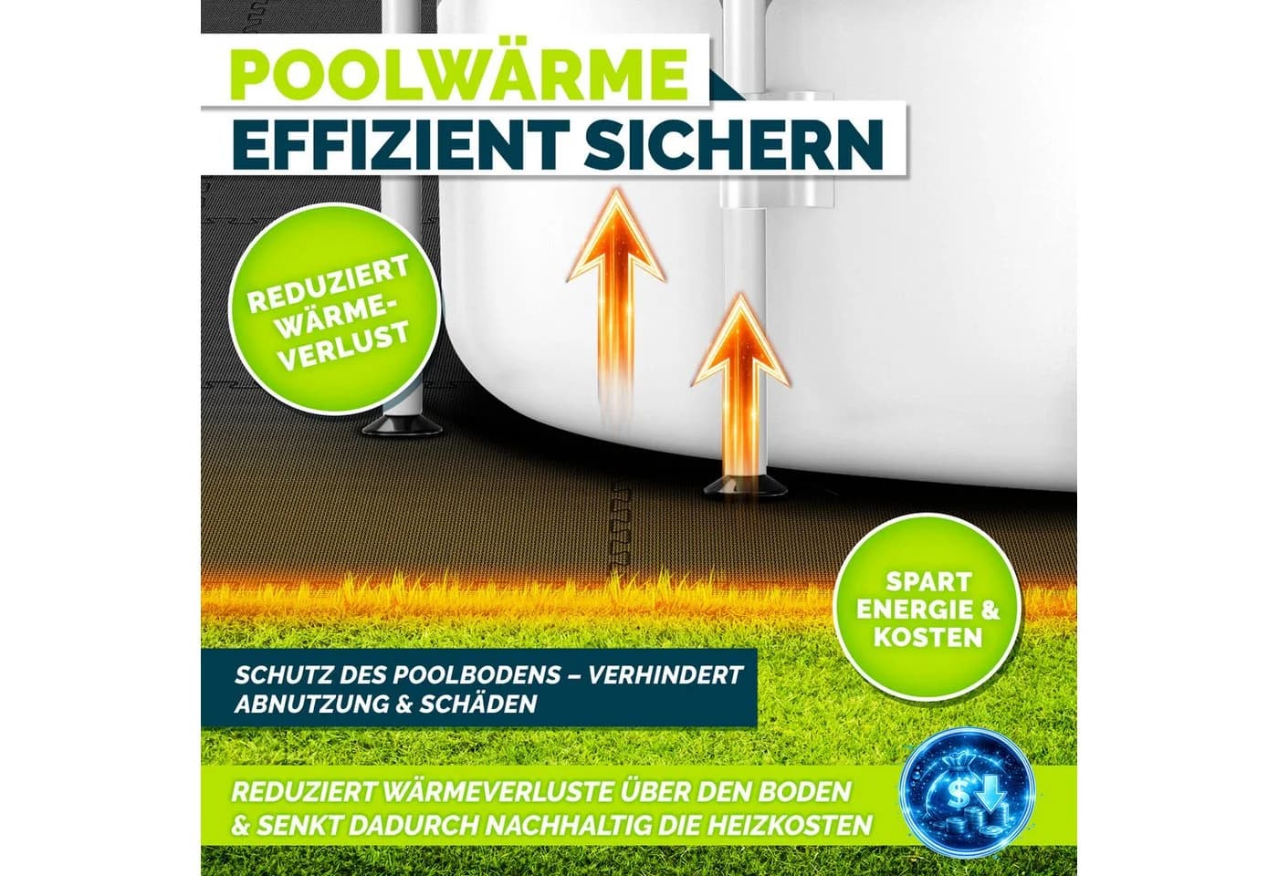 tillvex Pool-Bodenschutzfliese Schwarz EVA-Schaum - Bild 4