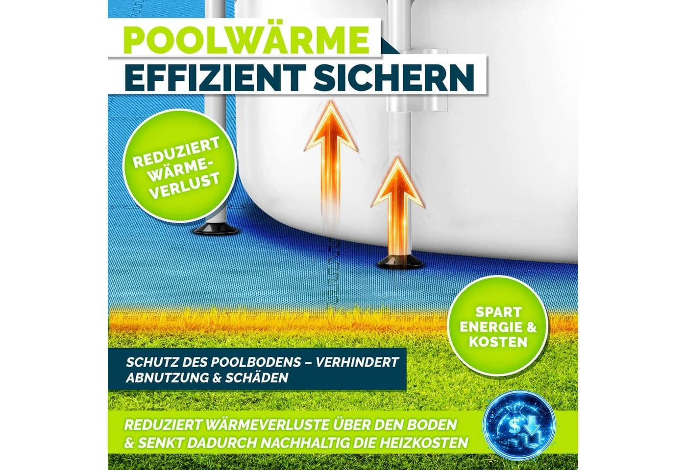 tillvex Pool-Bodenschutzfliese Blau EVA-Schaumstoff - Bild 4