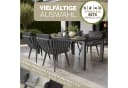 tillvex Gartenstuhl Set 2-tlg. Grau Aluminium Rope Design Bild 5