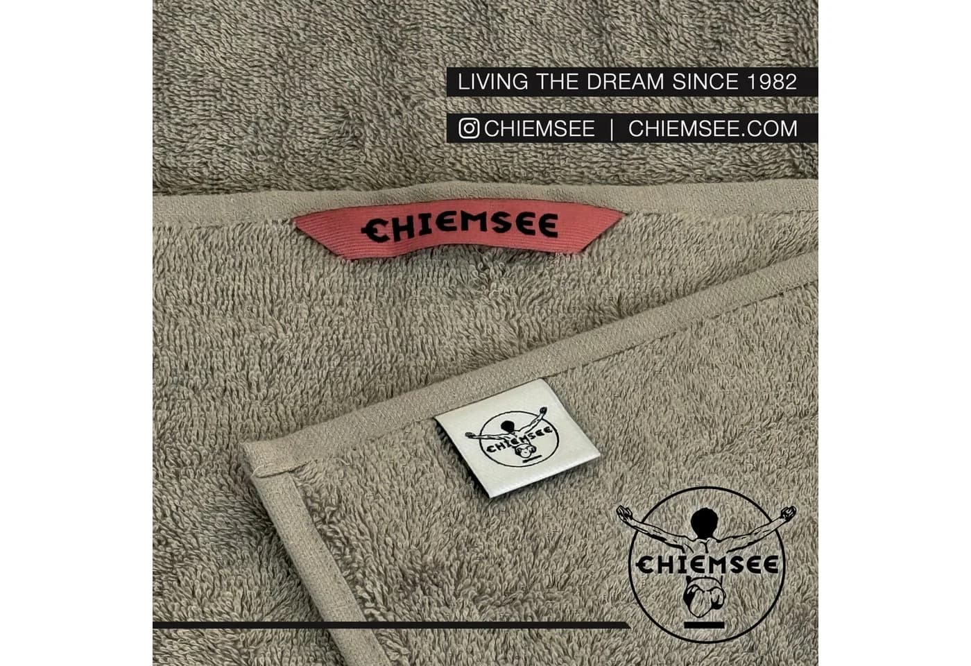 Chiemsee Handtuch uni 100% Baumwolle Frottier Beige - Bild 5