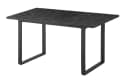 B&D home Esstisch LARS, ausziehbar, Metallgestell Schwarz/Weiß Bild 2