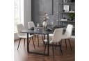 B&D home Esstisch LARS, ausziehbar, Metallgestell Schwarz/Weiß Bild 3