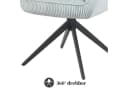B&D home Polsterstuhl ARVIT Drehstuhl mit Armlehnen Federkern Hellblau Bild 4