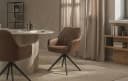 B&D home Polsterstuhl ARVIT mit Armlehnen und Drehfunktion Braun Bild 2