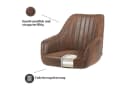 B&D home Polsterstuhl ARVIT mit Armlehnen und Drehfunktion Braun Bild 3