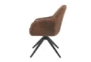 B&D home Polsterstuhl ARVIT mit Armlehnen und Drehfunktion Braun Bild 5