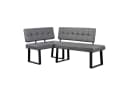 B&D home Eckbank AKA Grau Industrial Style gepolstert Bild 1