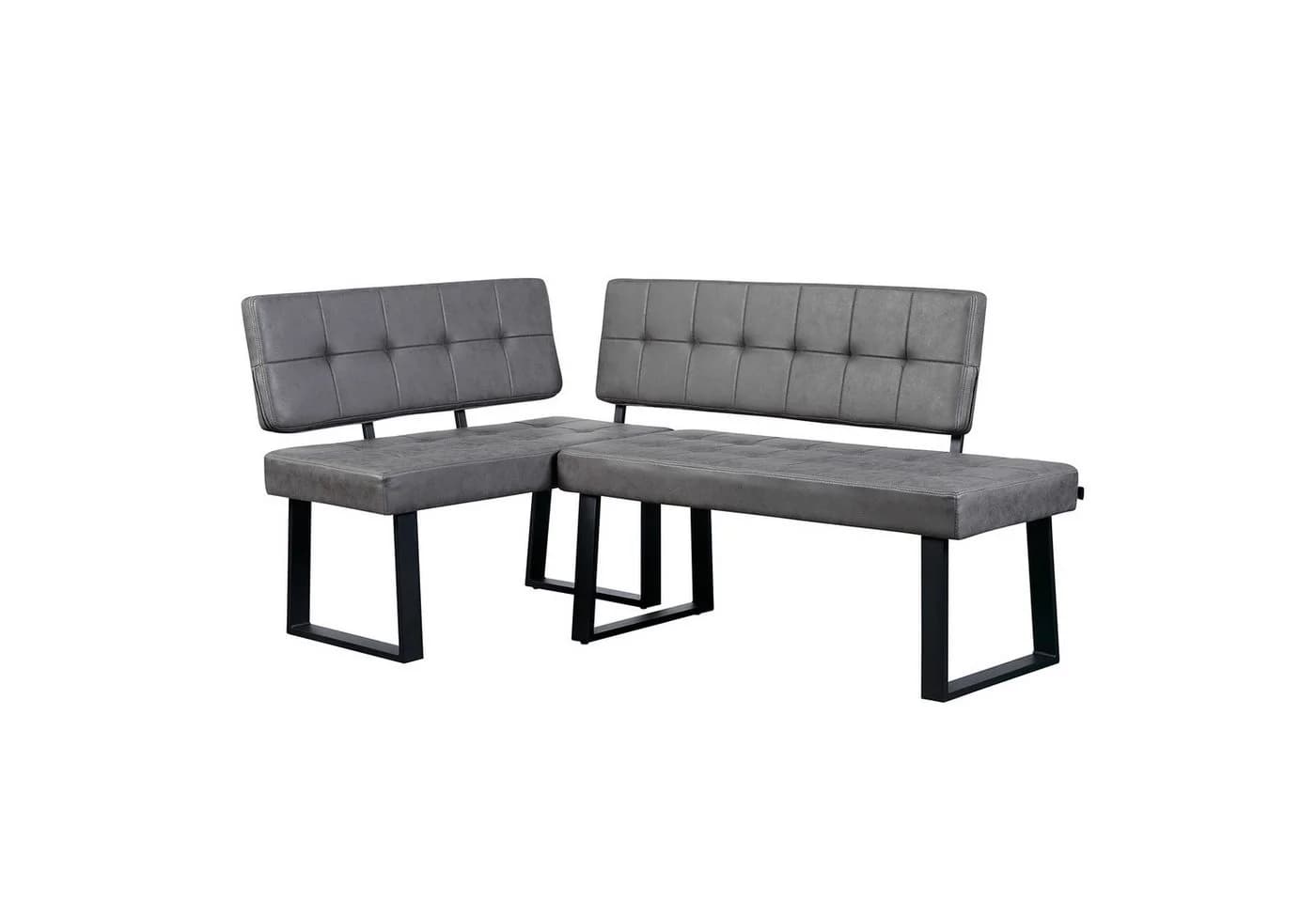 B&D home Eckbank AKA Grau Industrial Style gepolstert