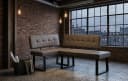 B&D home Eckbank AKA Grau Industrial Style gepolstert Bild 2