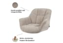 DUBI Möbel Polsterstuhl Mika-Nea Eiche geölt Beige 360° drehbar Bild 3