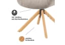 DUBI Möbel Polsterstuhl Mika-Nea Eiche geölt Beige 360° drehbar Bild 4