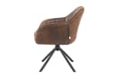 DUBI Möbel Polsterstuhl Mika-Maya 2er-Set Braun Wildlederoptik Bild 5