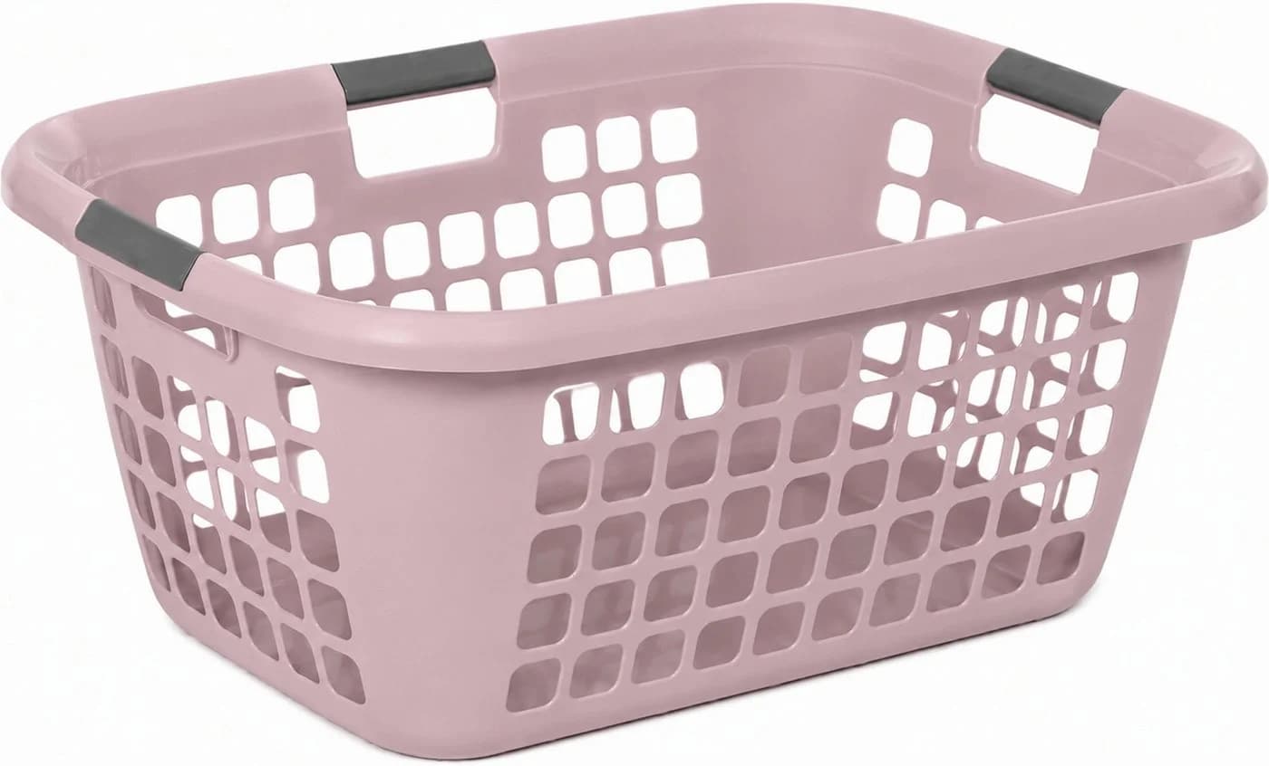Ebaxx Wäschekorb Rosa 3 Griffe Kunststoff