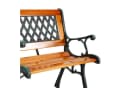 Mojawo Armlehnstuhl Gusseisen Gartensessel Gartenstuhl Outdoor Holz Natur bis 120kg Bild 4