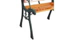 Mojawo Armlehnstuhl Gusseisen Gartensessel Gartenstuhl Outdoor Holz Natur bis 120kg Bild 5