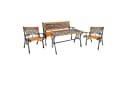 Mojawo Essgruppe 4tlg. Gartengarnitur Gusseisen & Holz Bild 2