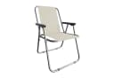Mojawo Klappstuhl Campingstuhl Metall Silber Beige Bild 1