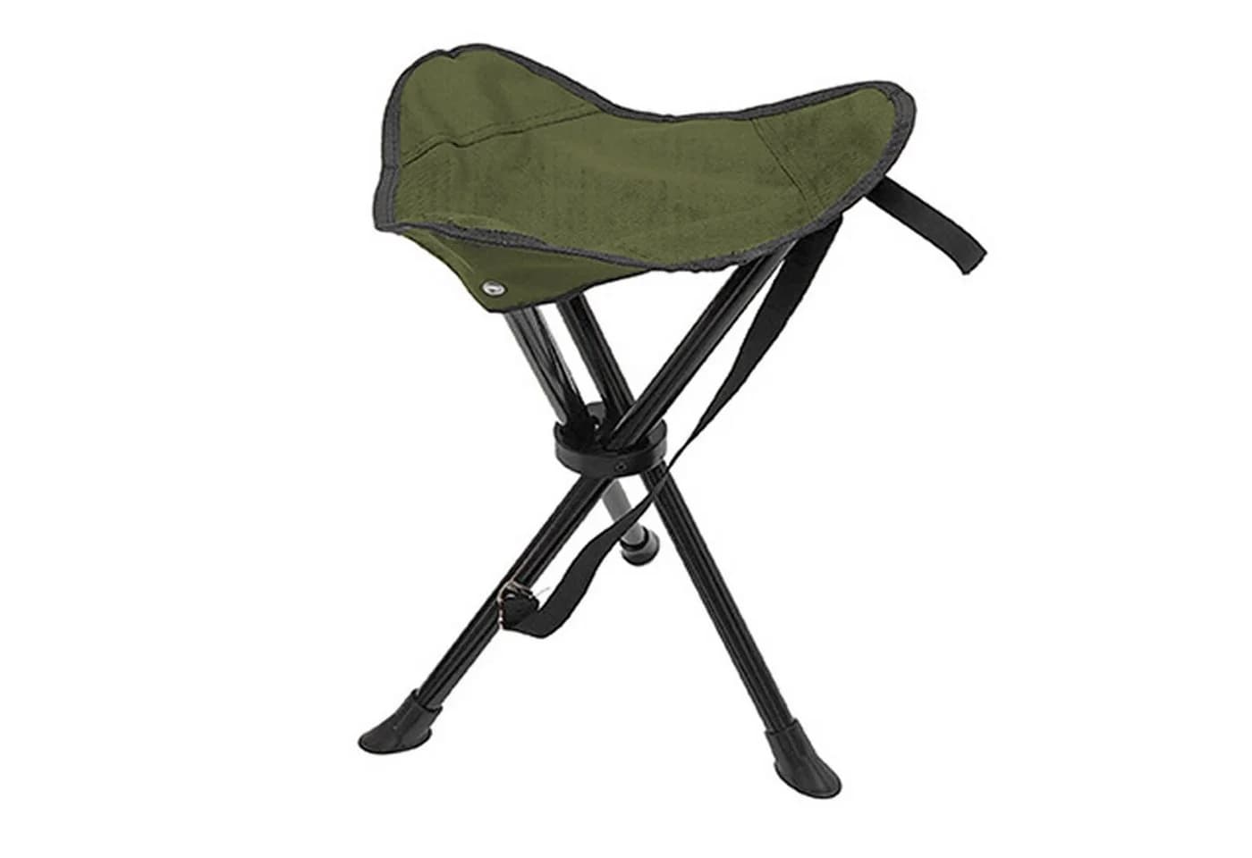 Mojawo Dreibeinhocker Campinghocker Anglerhocker mit Tragegurt Olivgrün - Bild 2