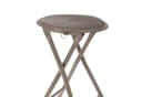 Mojawo Klapphocker Beige Samt Sitzfläche Bild 4