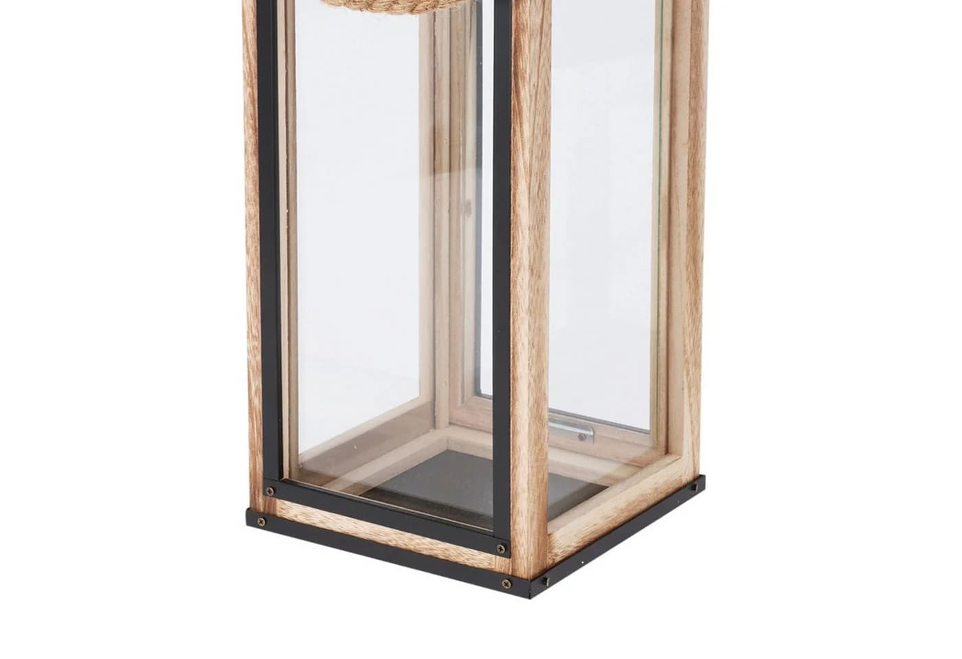Mojawo Laterne 2-teiliges Laternen-Set aus Holz mit Metalldach - Bild 5