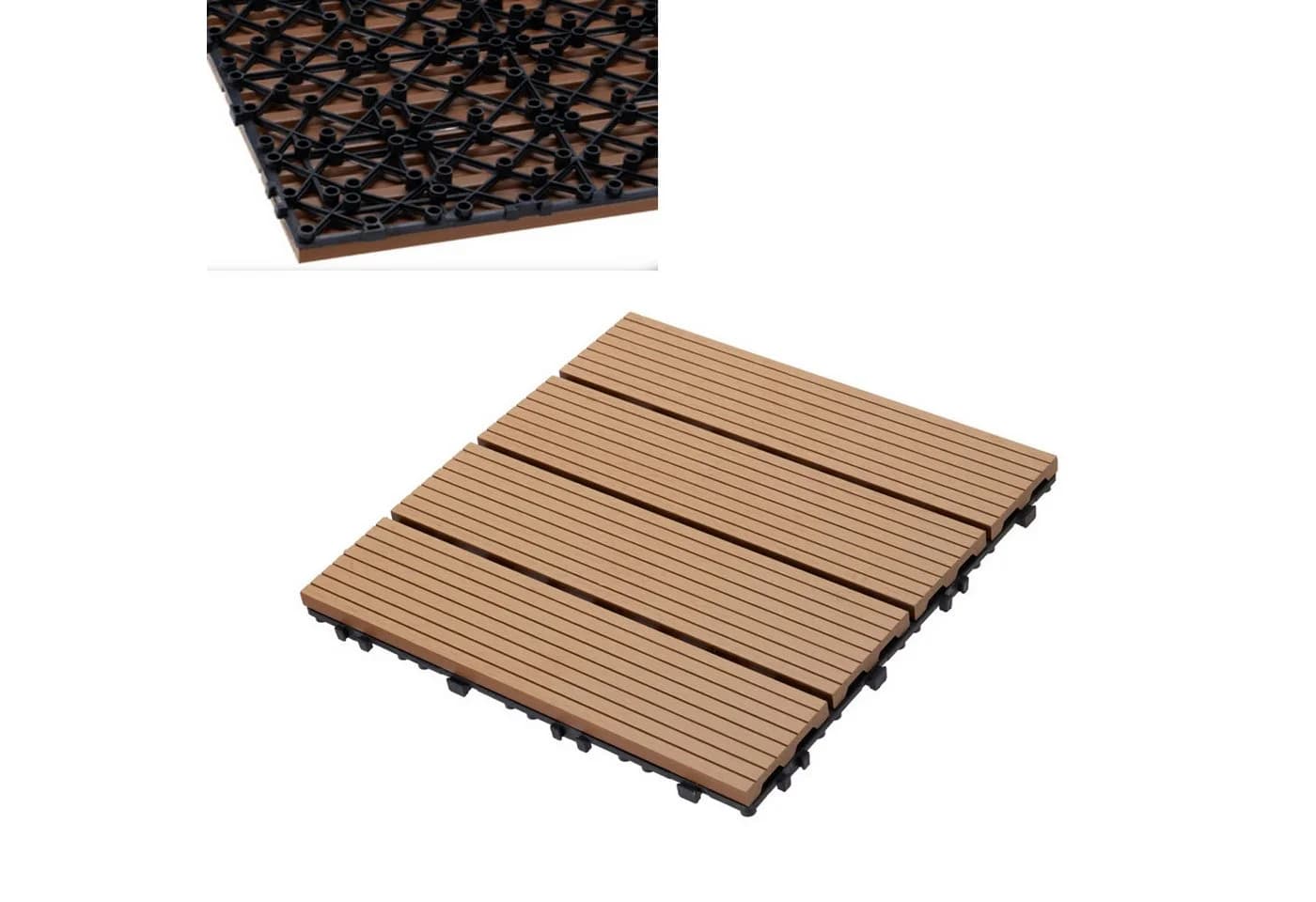 Mojawo WPC Klickfliese 12er Set Braun 30x30cm - Bild 5