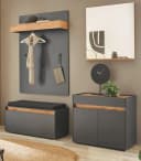 Furn.Design Garderoben-Set Center 5-tlg. Grau matt Wotan Eiche Bild 2