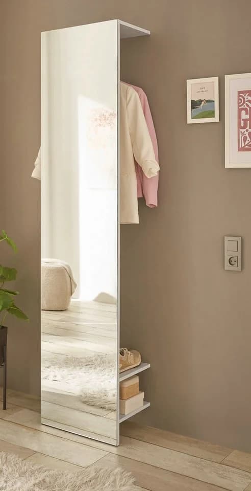 Furn.Design Kompaktgarderobe Center Weiß Matt mit Spiegel - Bild 5