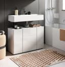 Inn.Furn Waschbeckenunterschrank Larik Weiß Hochglanz Modern Bild 3