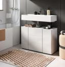 Inn.Furn Waschbeckenunterschrank Larik Weiß Hochglanz Modern Bild 4