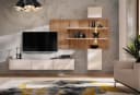 Furn.Design Wohnwand Laelia Sand Cashmere matt mit Eiche Dekor 3-teilig Bild 1
