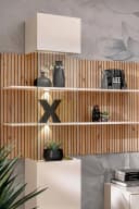 Furn.Design Wohnwand Laelia Sand Cashmere matt mit Eiche Dekor 3-teilig Bild 3