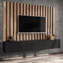 Furn.Design Lowboard Pearl Set Schwarz Eiche Push-to-Open Bild 5
