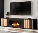 Furn.Design TV-Lowboard Morgan Schwarz mit Bio-Ethanol-Kamin und Push-to-Open Bild 2