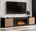 Furn.Design TV-Lowboard Morgan Schwarz mit Bio-Ethanol-Kamin und Push-to-Open Bild 5