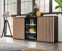 Furn.Design Sideboard Morgan Schwarz mit LED und Push-to-Open Bild 5