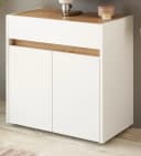 Furn.Design Waschbeckenunterschrank Center Weiß mit Wotan Eiche Dekor Bild 2