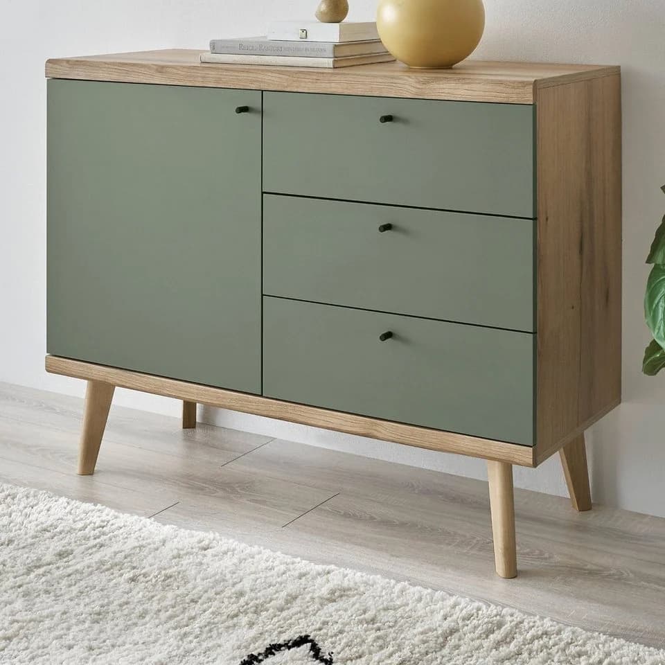 Furn.Design Garderoben-Set Juna 3-teilig Salbei Grün Eiche - Bild 3