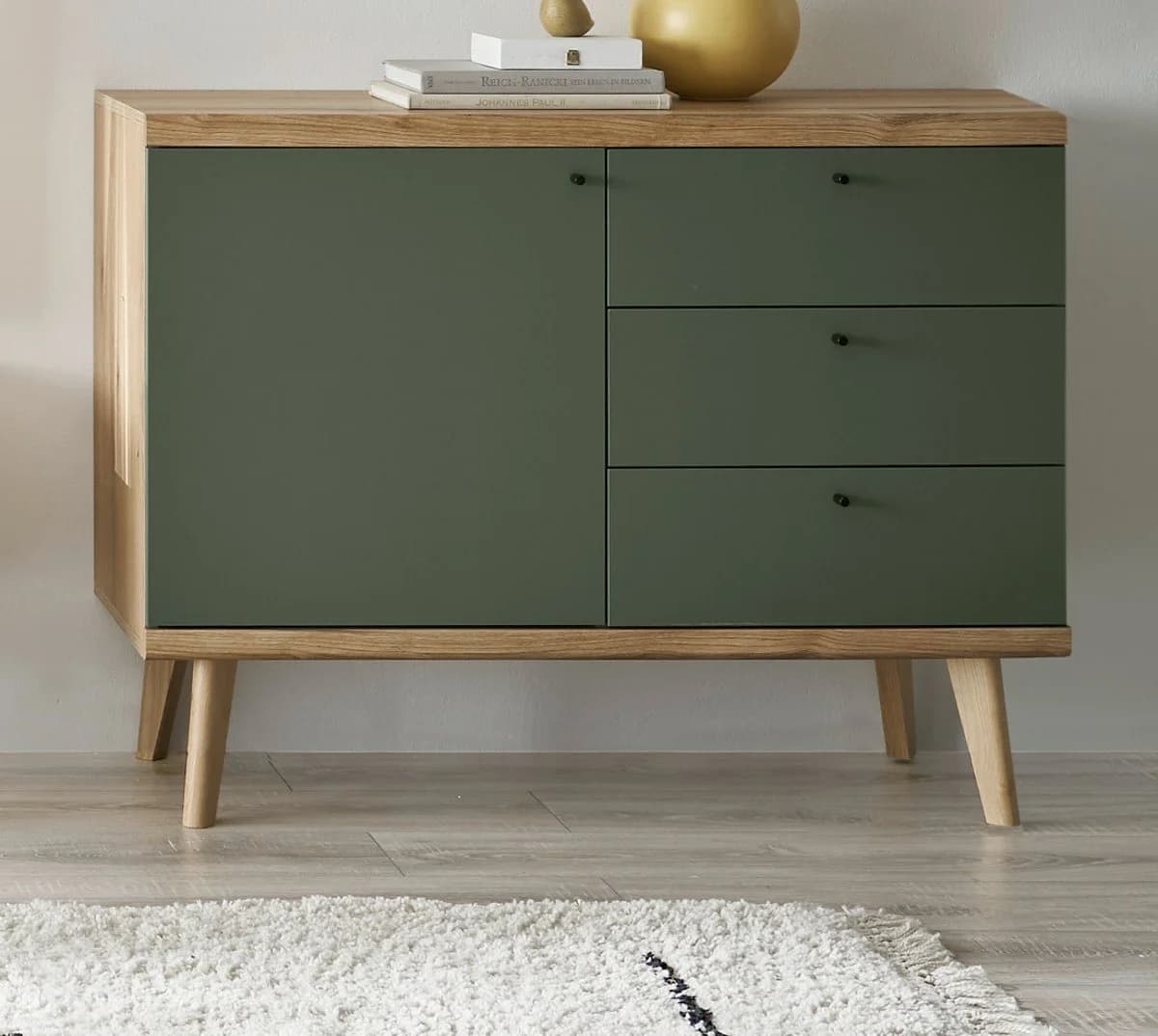 Furn.Design Garderoben-Set Juna 3-teilig Salbei Grün Eiche - Bild 5