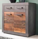 trendteam Kombikommode Indy Altholz Grau 82x86 cm Bild 2