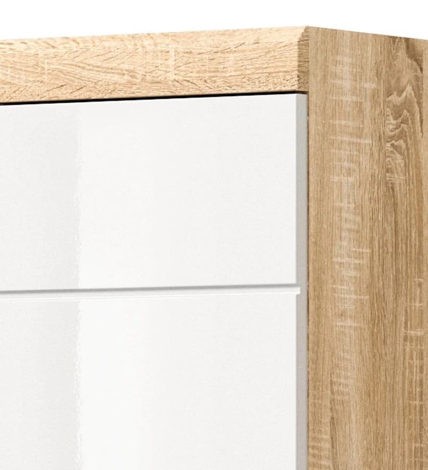 Inn.Furn Badmöbel-Set Mambo 3-teilig Weiß Hochglanz Eiche - Bild 4