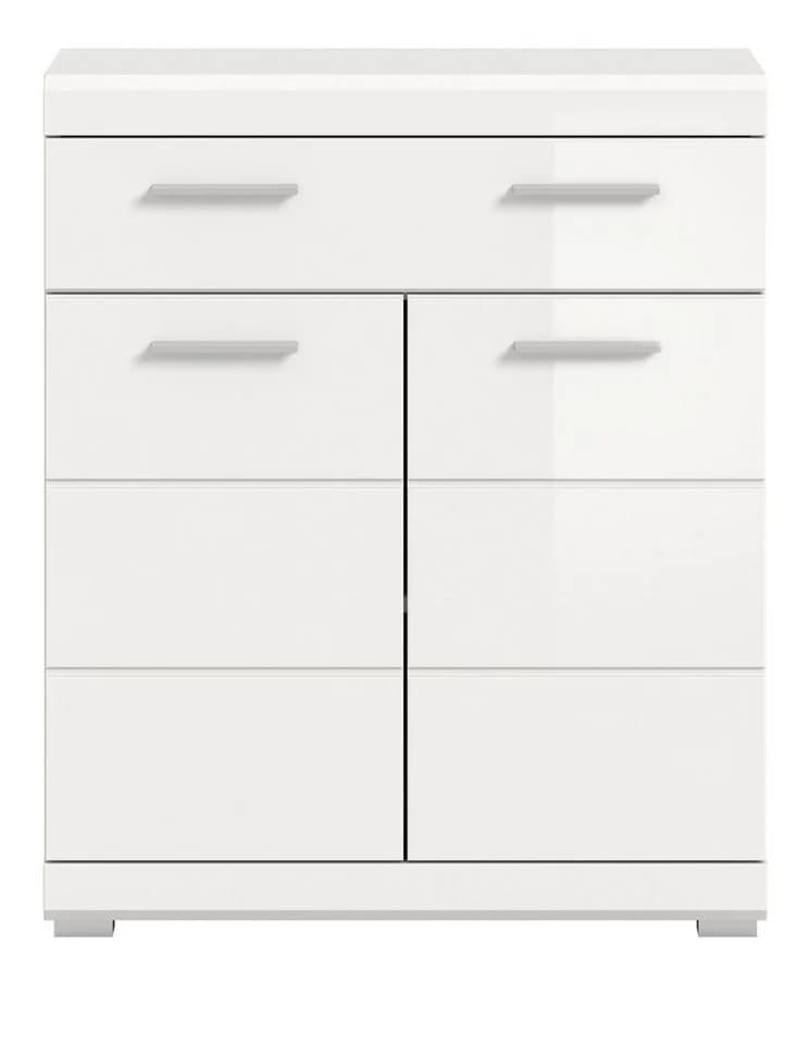 Inn.Furn Badkommode Shawn Weiß Hochglanz 2-türig 74x88 cm