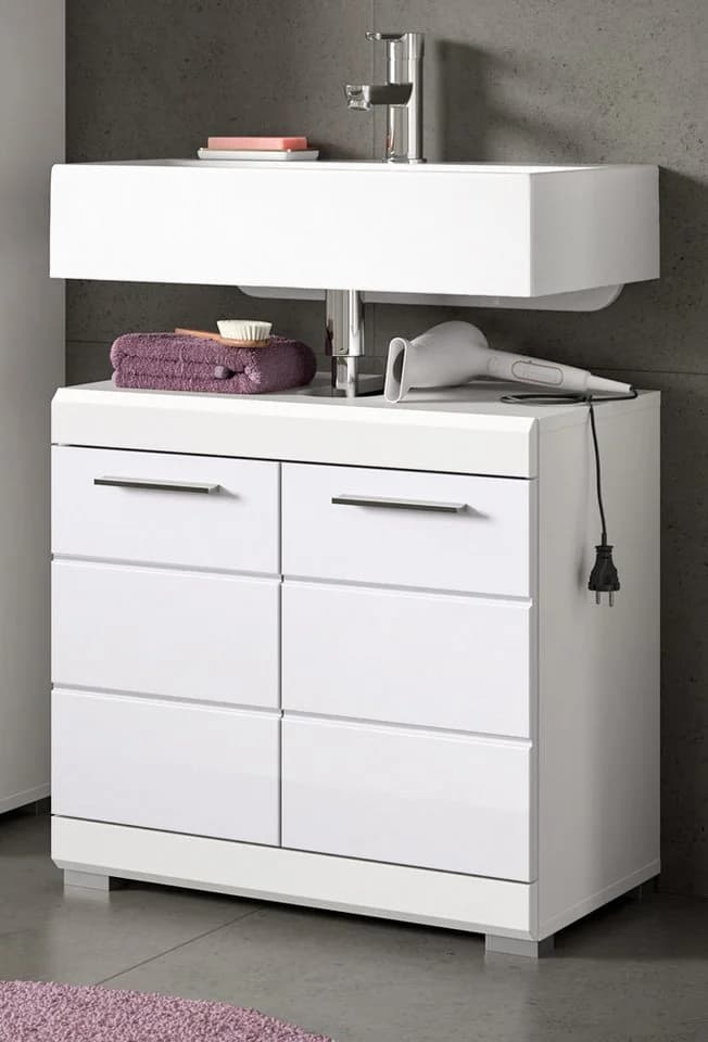 Inn.Furn Waschbeckenunterschrank Shawn weiß Hochglanz - Bild 2
