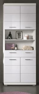 Inn.Furn Hochschrank Shawn Badschrank weiß Hochglanz 4-türig Bild 1