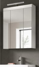 Inn.Furn Badezimmerspiegelschrank Shawn 3-türig Weiß Hochglanz Bild 4