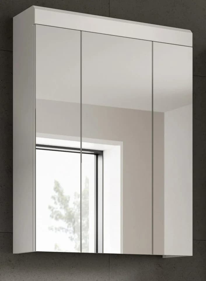 Inn.Furn Badezimmerspiegelschrank Shawn 3-türig Weiß Hochglanz - Bild 5